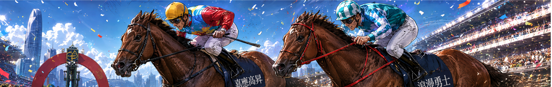 賽馬橫幅圖片 Horse racing banner